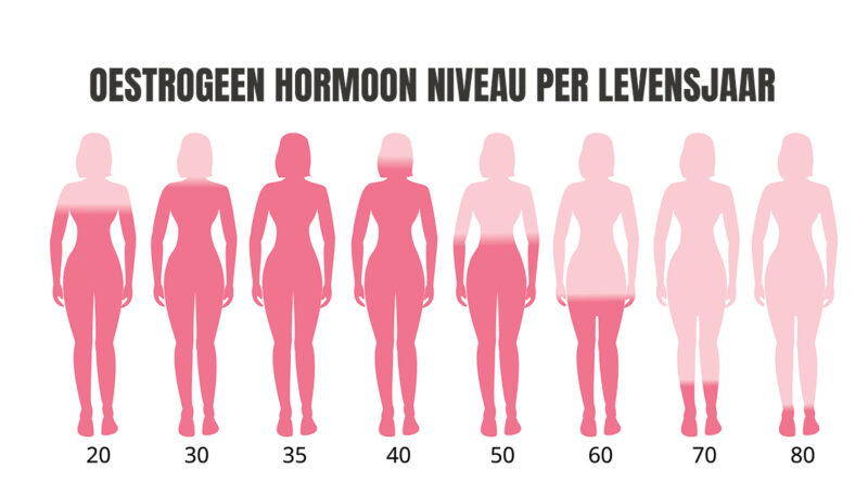 Oestrogeen niveau per levensjaar