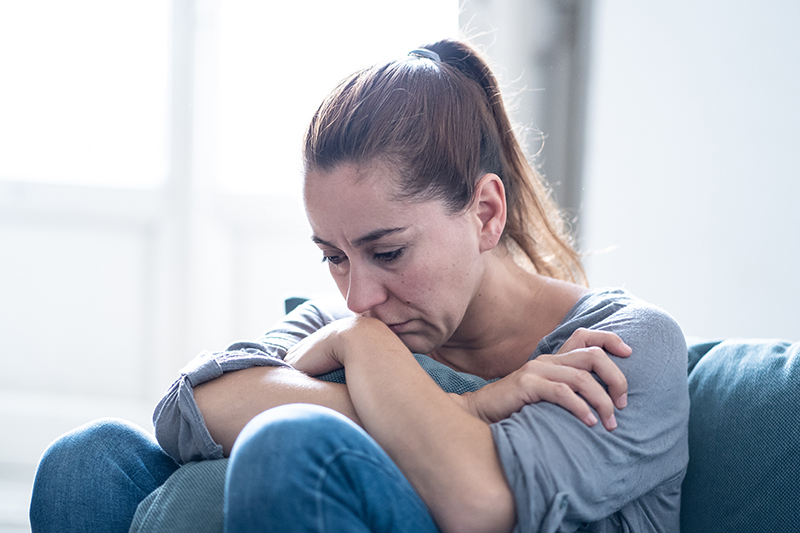 Somber, stemmingswisselingen tijdens de overgang